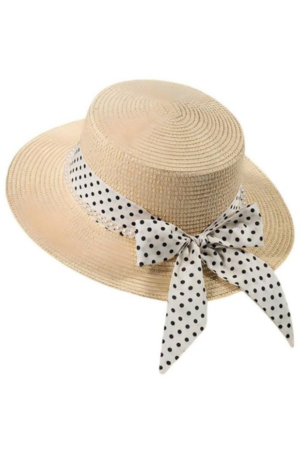 Women's Beach Hat - Brim width approx. 6.5 cm Crown height 9.5 Suitable for head circumference up to 58 Summer Sun Vacation Protection Gardening Wide