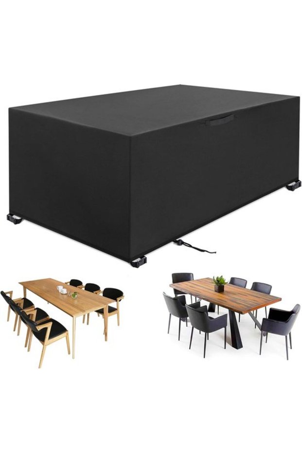 Outdoor Garden Furniture Cover - 242 x 162 100 cm 420D Oxford Cloth Table Dust Waterproof Tarpaulin Windproof