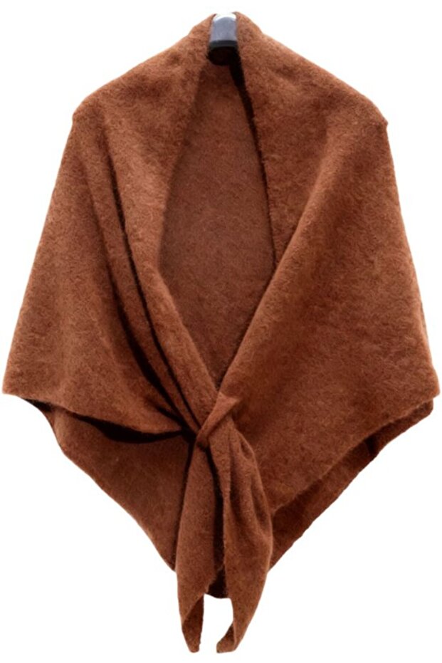 Women's warm winter scarf shawl dark gray elegant.
