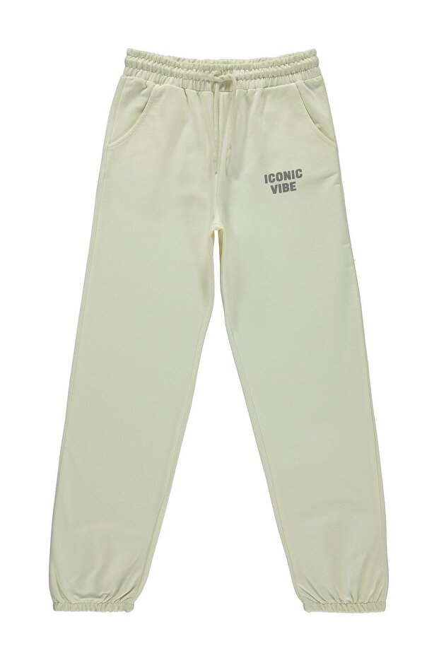Basic 6-9 Years Old Sweatpants - Ecru