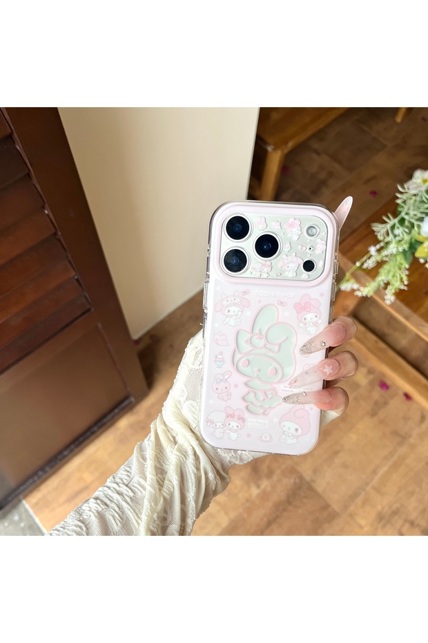 iPhone17 Pro Max Pink Luxury Pink Delicate Melody Cut-out Stickers Melodys Phone Case For iPhone 17