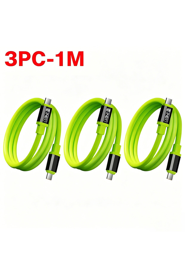 3PCS-1M NNBILI 3Pcs 100W USB C to Type C Cable Fast Charging Phone Charger Data Cord For iPhone Xiao