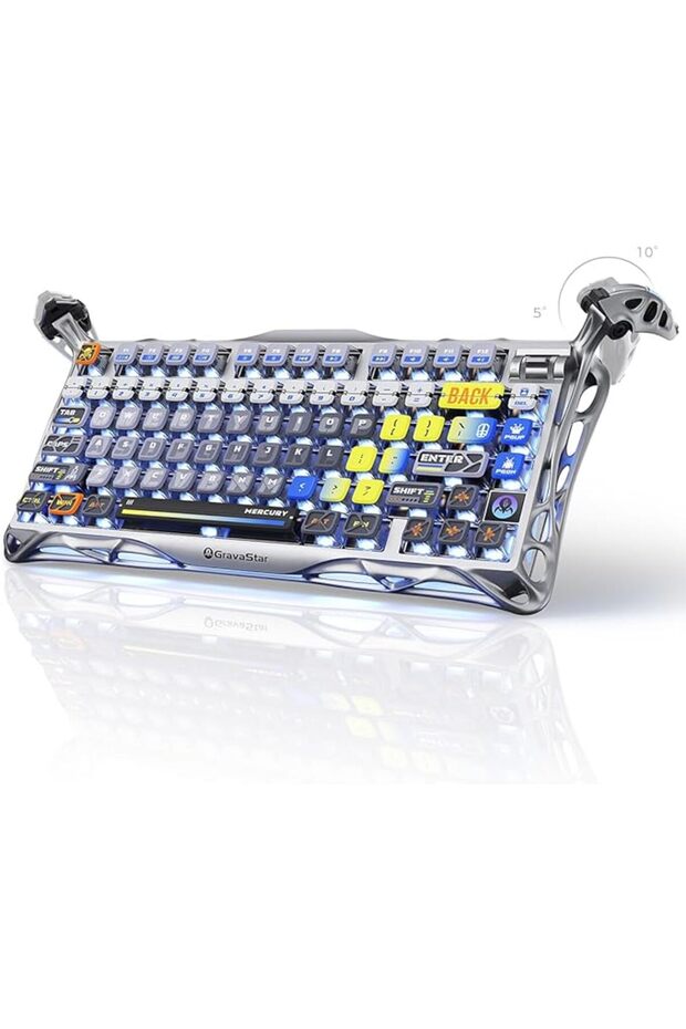غرافا ستار كيبورد العاب ميكانيكي لاسلكي 75% من ميركوري كيه 1 برو، لوحة مفاتيح مدمجة مخصصة للتبديل ال