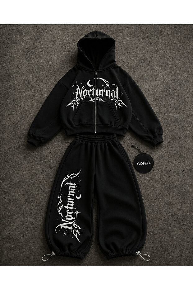 Harajuku Nocturnal Baggy Fit Unisex Tracksuit Set (3 Threads)