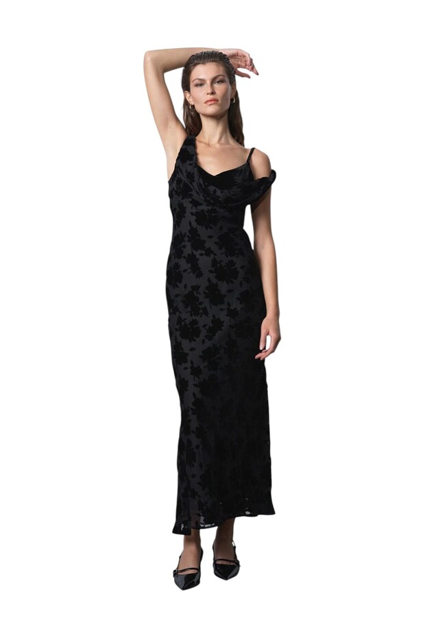 Women Kara Burnout Twisted Midi Dress
