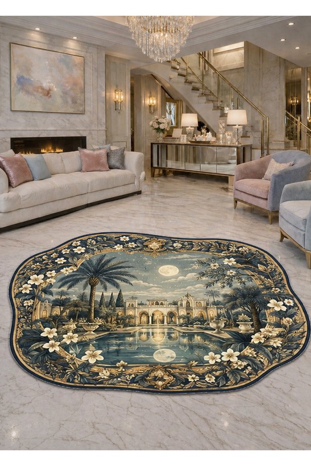 Sdt Mixed Patterned Modern Woven Base Decorative Carpet Sdtamor1449