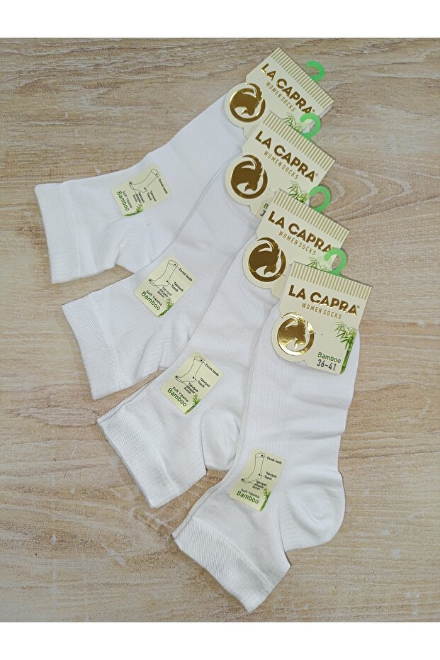 4 Pairs of Women's Bamboo Socks Yarin Konç Seamless