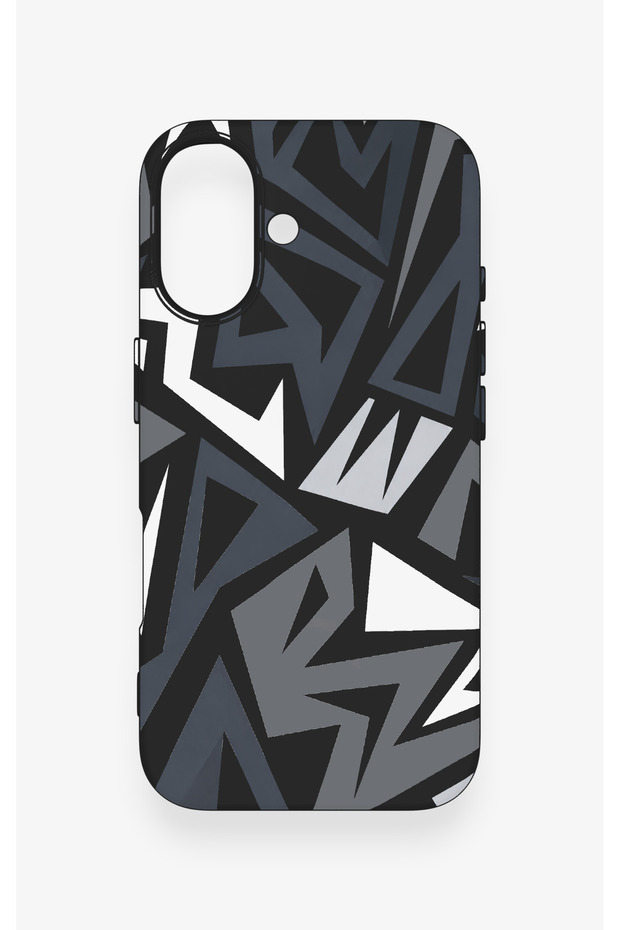 iPhone 16 Compatible Geometric Block Pattern Silicone Case