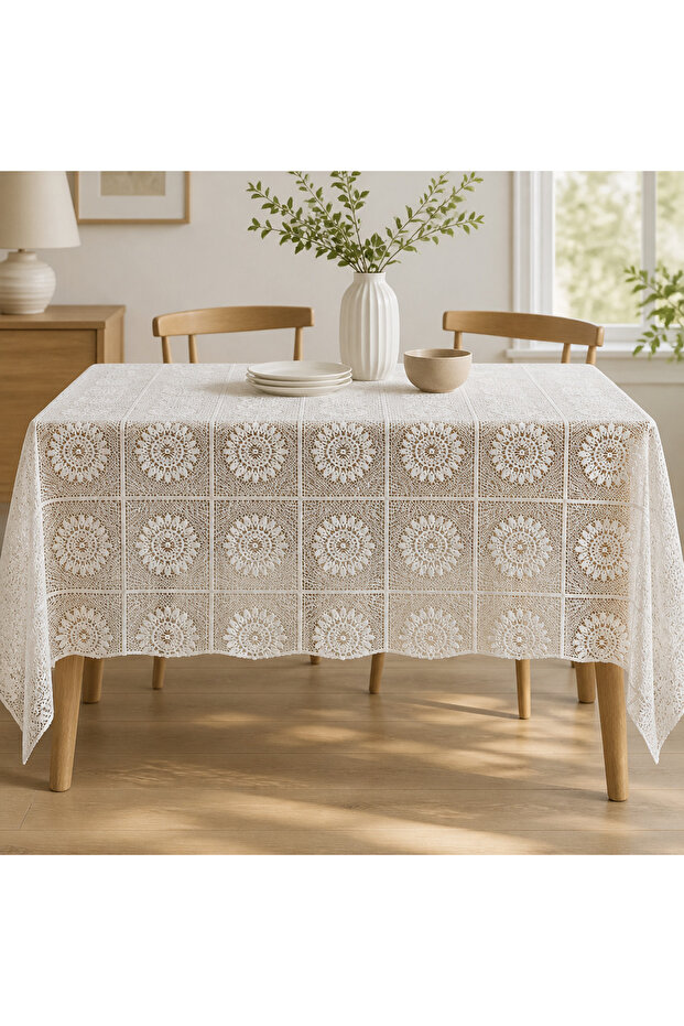Lace Detailed Table Cloth