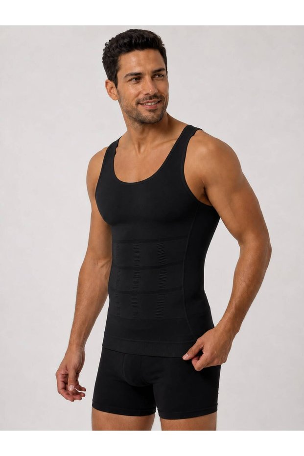 Men's Corset Undershirt Seamless Body Shaper Firming Undershirt