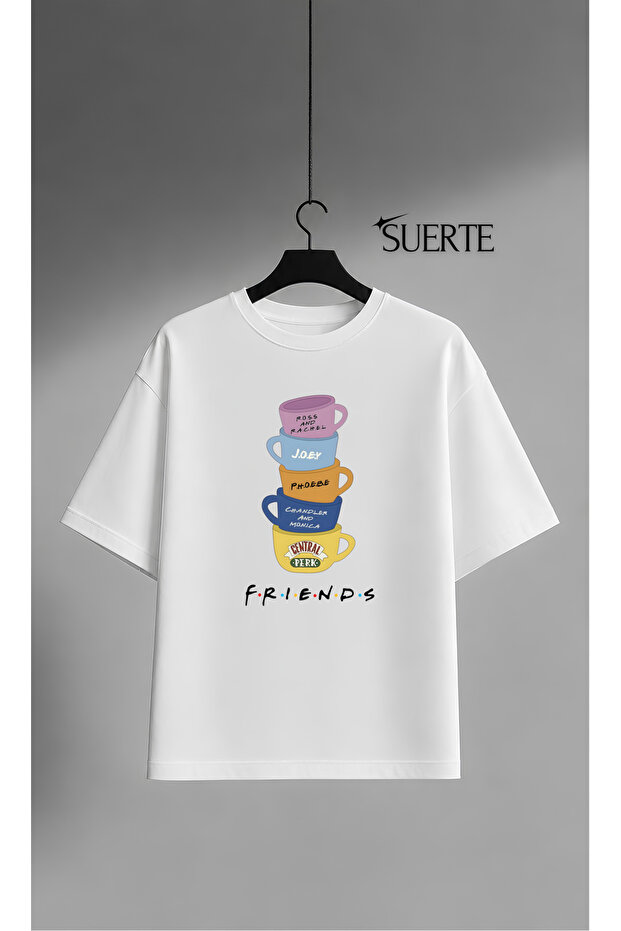 Friends Design Unisex High Quality Print 100% Cotton T-Shirt