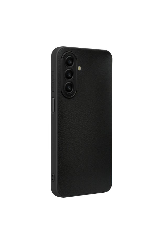 Samsung Galaxy S26 Fe Case Leather Look Thermax Silicone Case - Black
