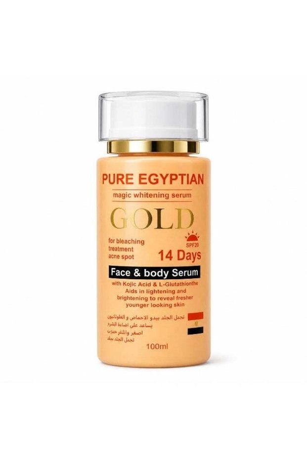 Gold Magic Whitening Face & Body Serum with Kojic Acid & L-Glutathione, SPF20, 100ml