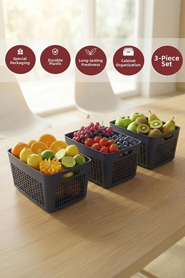 Lavin 3-piece large kitchen, bathroom, and closet organizer set