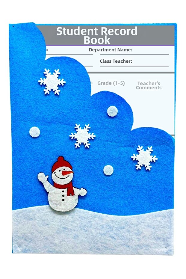 Karne Dosya – Kindergarten Graduation and Primary School Development Report Cover (Felt Fabric)