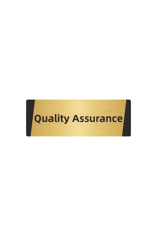 Quality Guarantee Metal Warning Sign 5X20 cm Gold Color