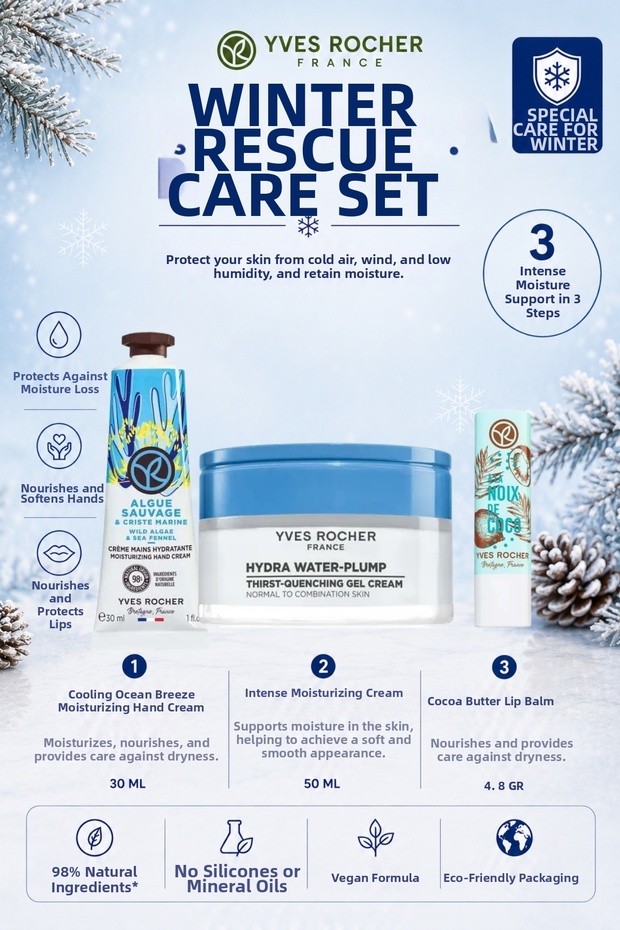 Winter Rescue Care Set Moisturizing Cream Hand Cream Lip Balm