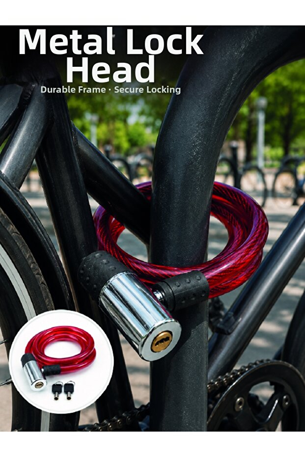 Steel Rope Lock with 80 cm Length That Offers Practical and Easy Use -