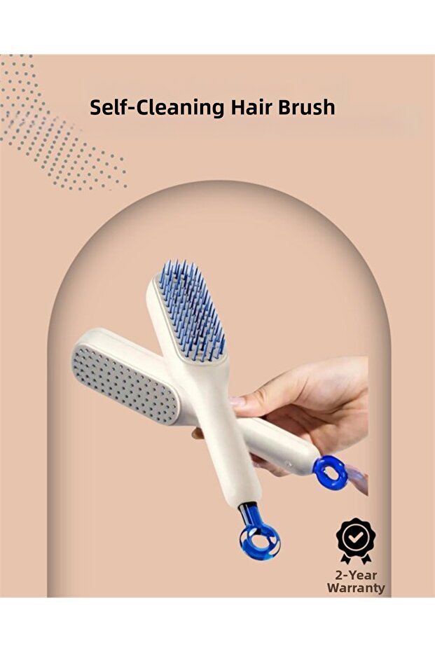 Automatic Cleaning Ergonomic Hair Comb – with Massage Head - Miyng4600-1626
