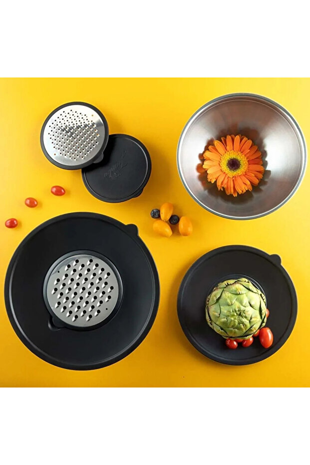 Globe Steel Grater Storage and Mixing Bowl 9 Pieces