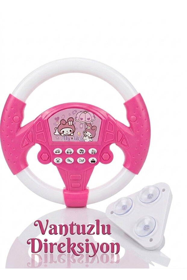 BESTTOYS Oyuncak direksiyon,kız çocuk oyuncak vantuzlu direksiyon oyuncak