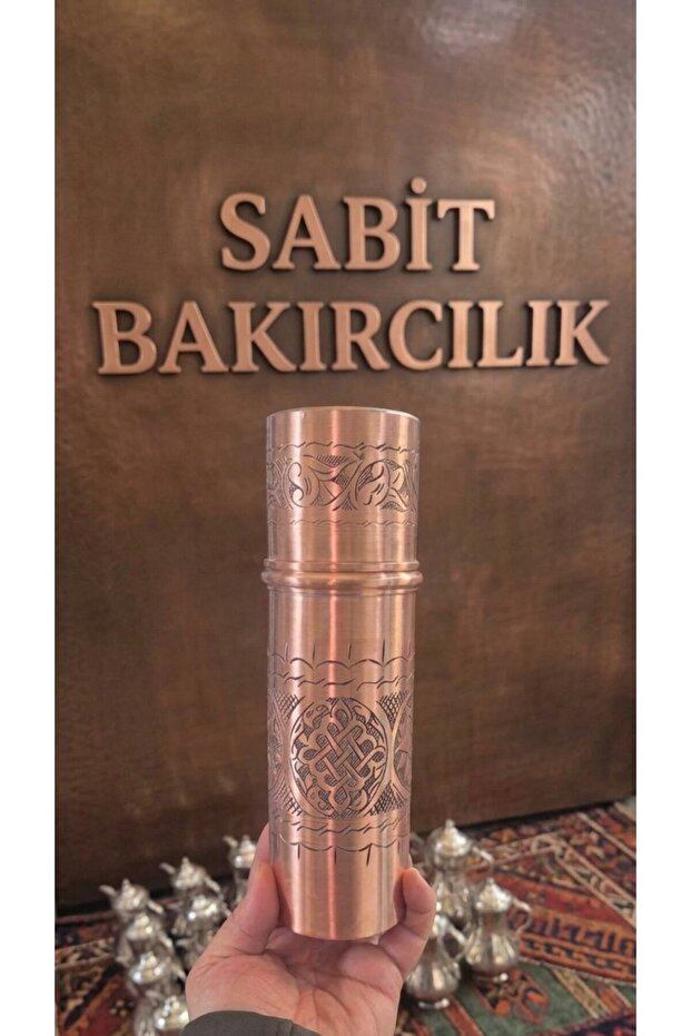 Copper Water Bottle with Embroidery 700 ml