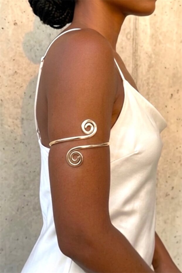 Trend Spiral Bracelet (Adjustable) | Upper Arm Cuff Bracelet | Spiral Arm Accessory