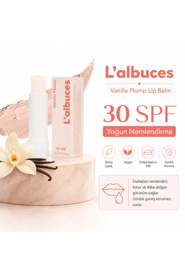 مرطب الشفاه بالفانيليا 30 SPF Plump Lip Balm