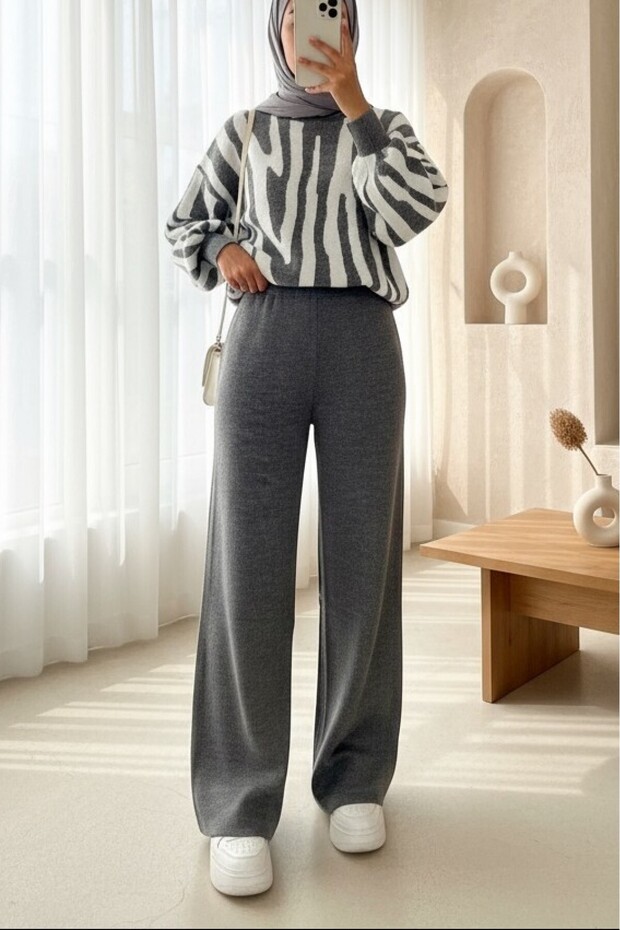 Geräucherte, lockere Strickhose - 1