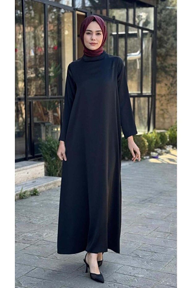 فستان ساتان بسيط 2803