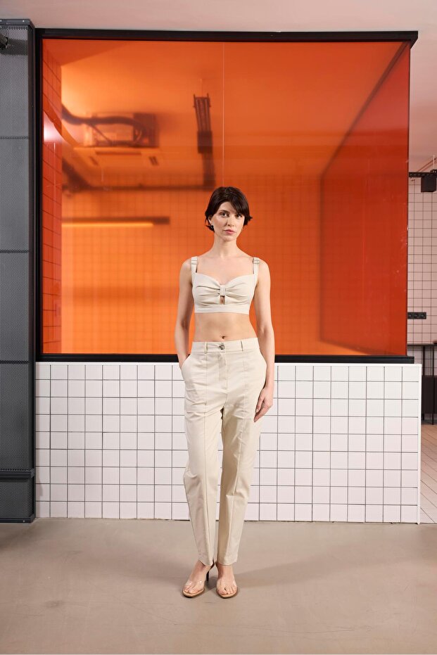 Women's Bra Bralet with Drawstring Detail on the Front