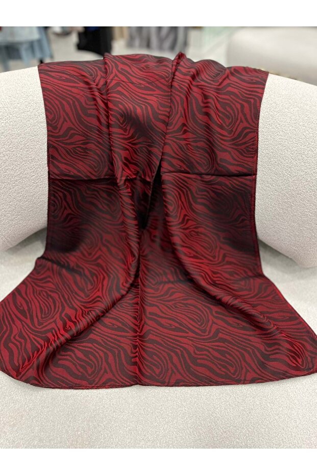 Silk Hand-Painted Zebra Pattern Jacquard Shawl - 1