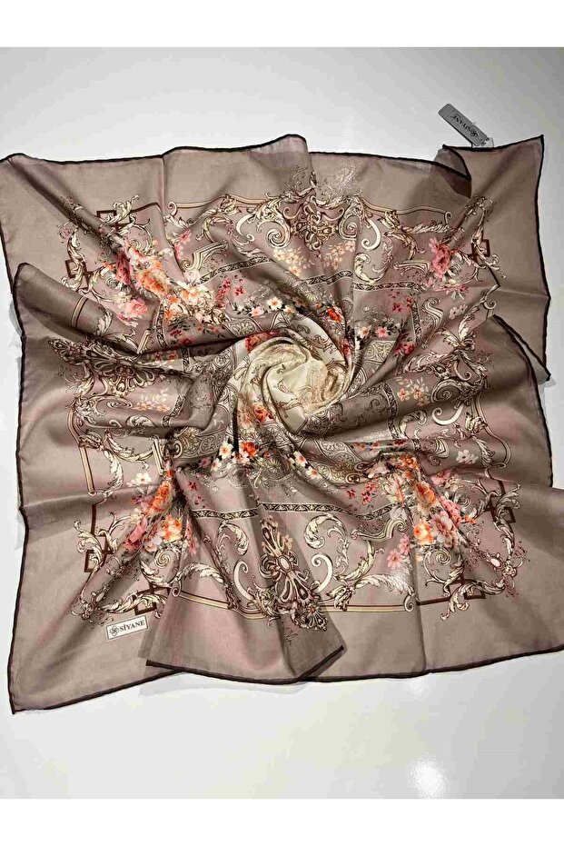 Siyane Natural Patterned Scarf - 8
