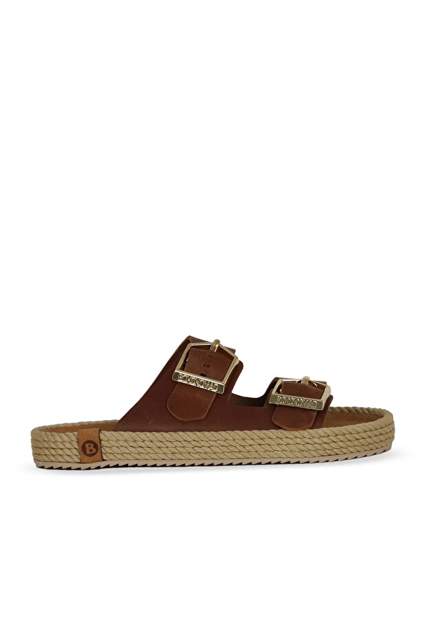 Cognac Crazy Sydney Women's Buckle Slippers 24Sydney