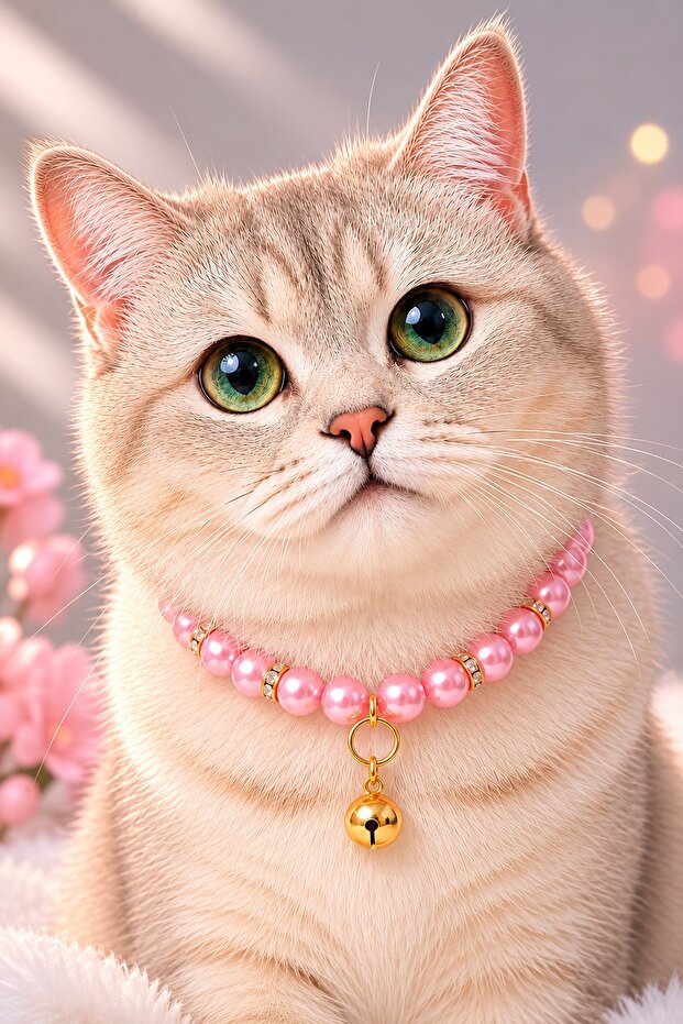 Pink Cat Collar – Aesthetic and Cute Rattling Cat Collar