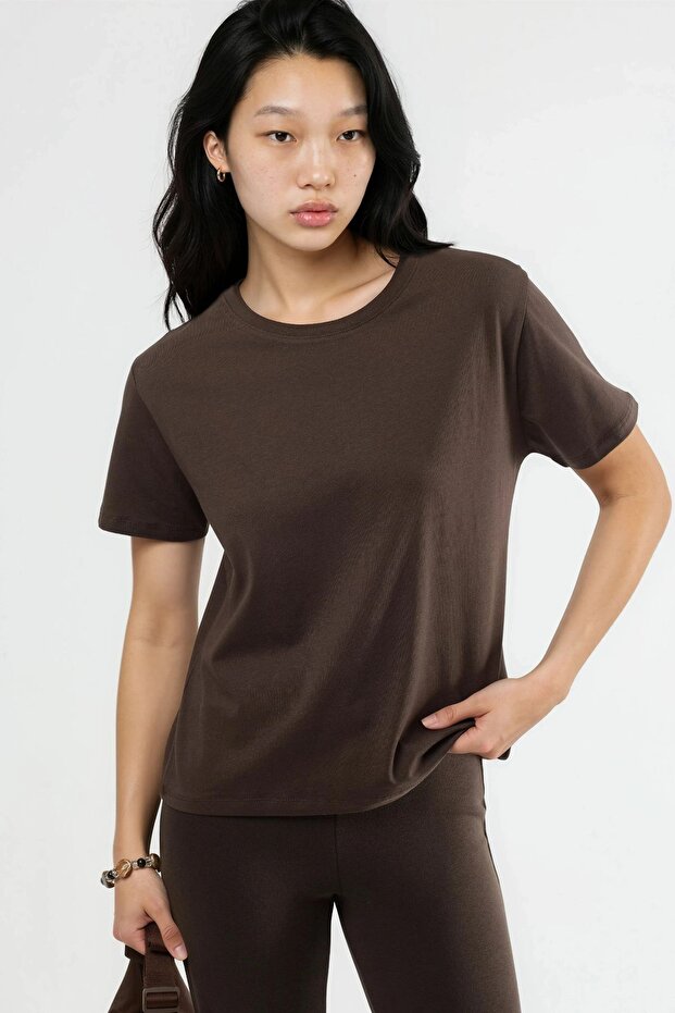 Busem Basic Crew Neck Cotton T-Shirt - 1