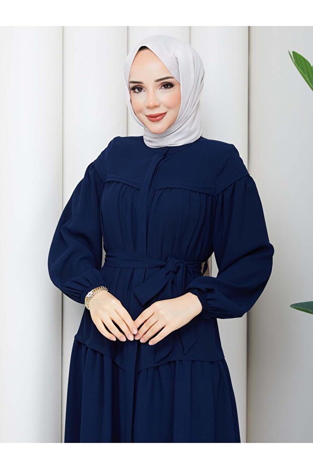 فستان يومي | | مُزود بأزرار | | تفاصيل التوصيل