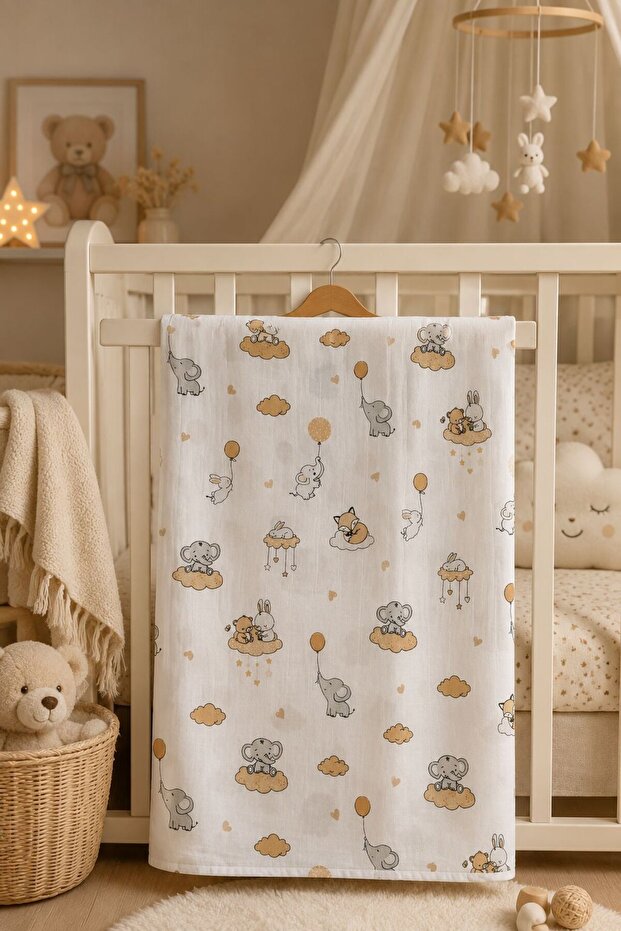 Multi-Purpose Muslin Blanket / 100% Cotton / Oeko-Tex Certified / 80X80 cm