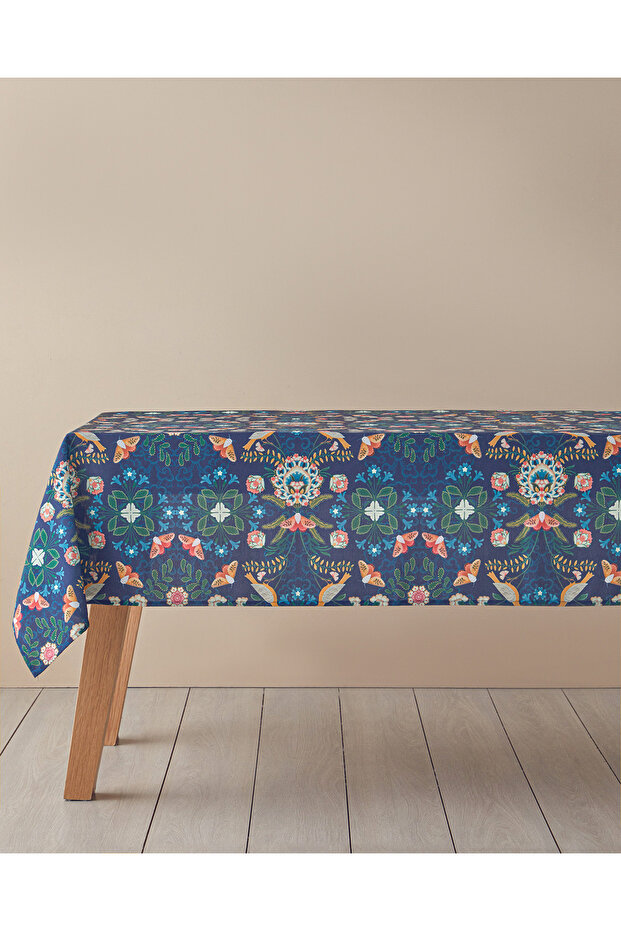 Perfection polyester tablecloth navy blue