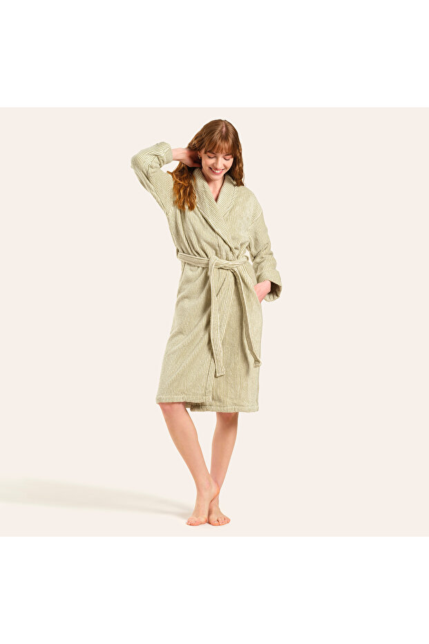 Solid Natural - Green Bathrobe