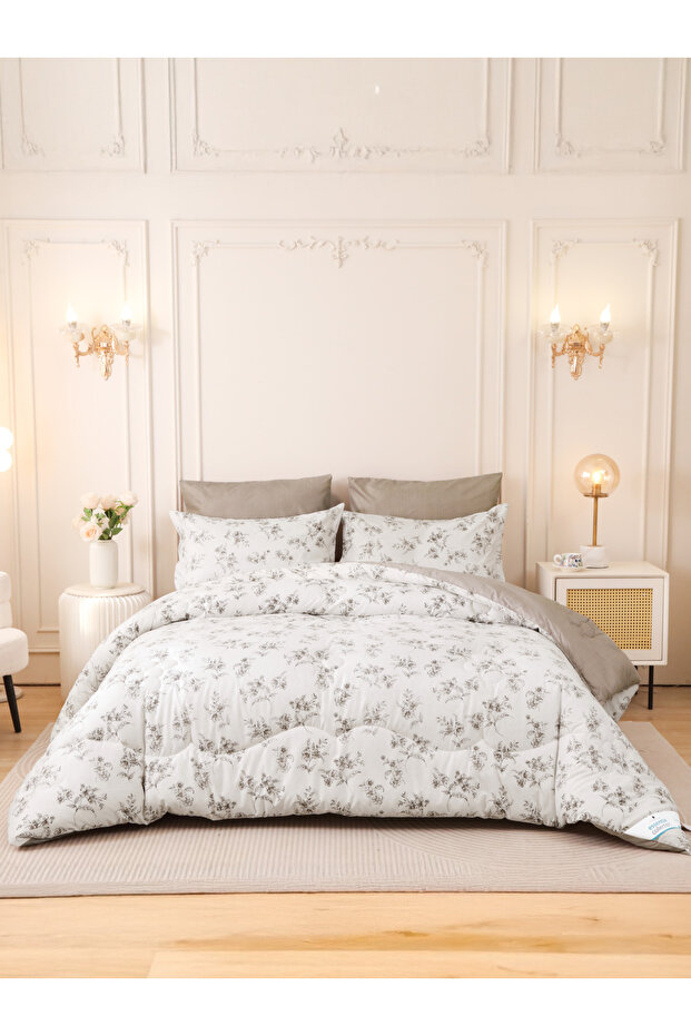 6-Pcs King Comforter Set 260x240 cm | Soft Reversible | Brushed Microfiber | 350 GSM Fill