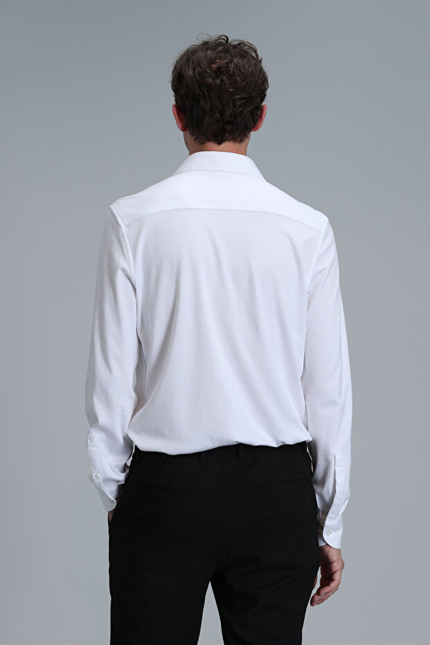 Apel Herren Basic Hemd Comfort Fit Weiß - 6