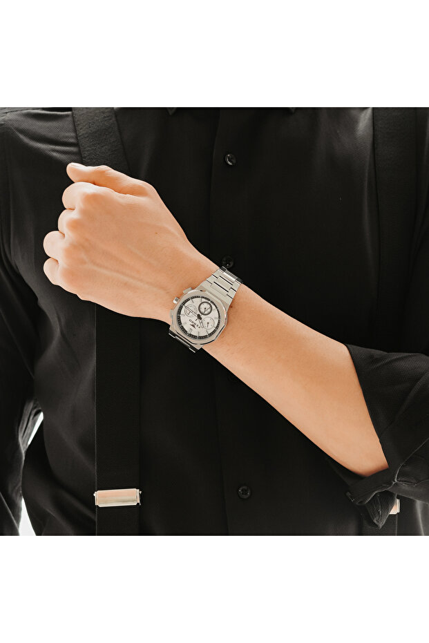 Silver steel band men's wristwatch fm40164a-a functions active waterproof gift packaged
