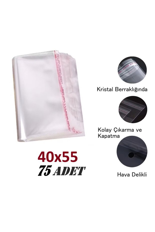 100 Pieces (40X55+5) Opp Gelatin Tape Adhesive Nylon Bags