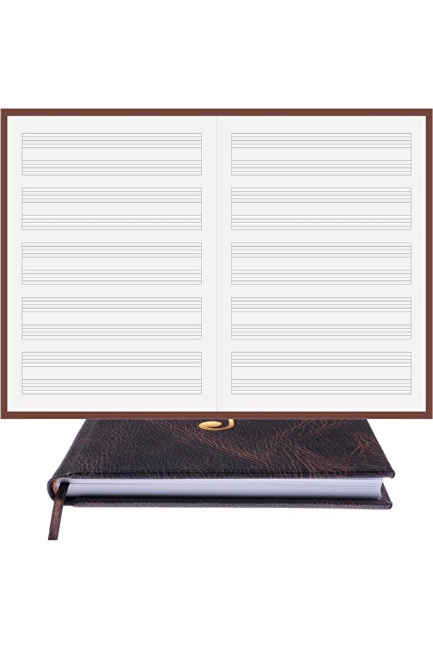 Piano Notepad (Keyless Double Cut Line) - Special Handmade, Hand Stitched, (Thread Stitching) A/5