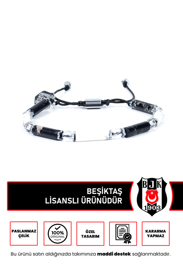 Bekichaz Cylinder Cut Natural Stone Bracelet