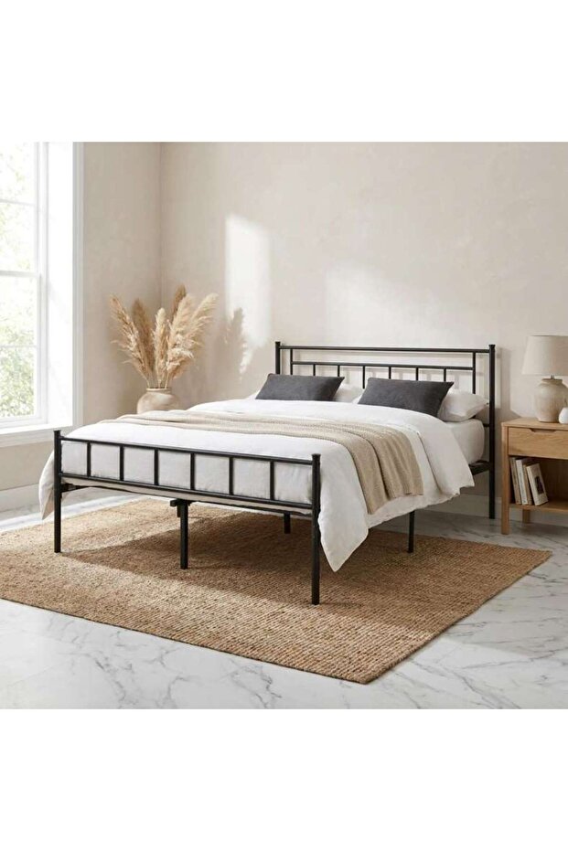 Seon Queen Bed 150x190 Cm - Black