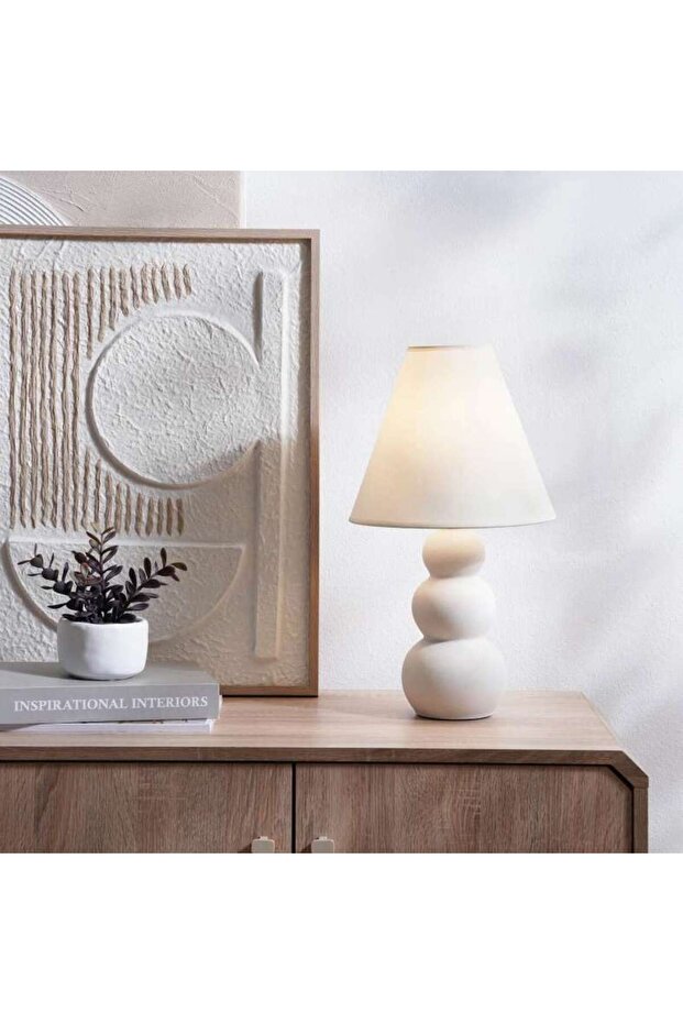 Zariya E27 Table Lamp Dia25x43cm - Cream