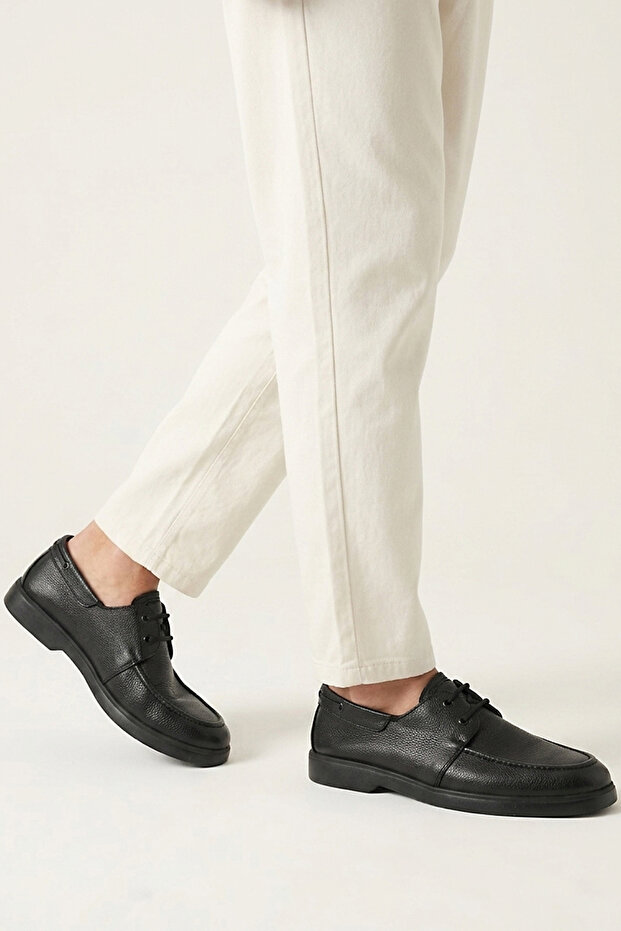 , Men's Genuine Leather Casual Shoes 1611025Z2010 Black