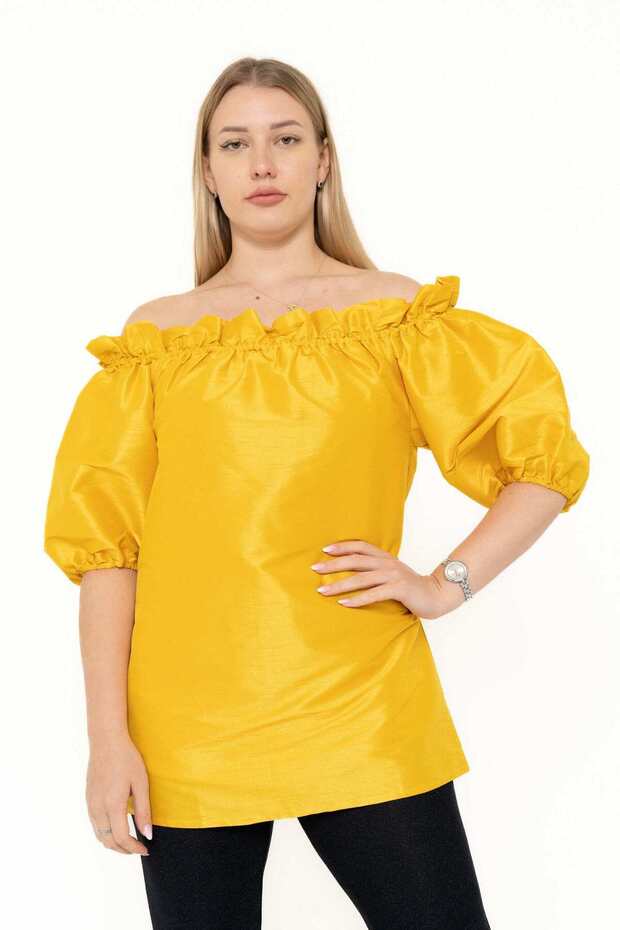 Solid Off-Shoulder Top with Ruffles